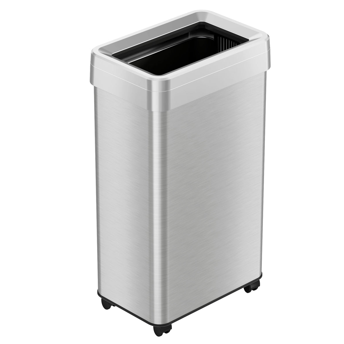 16 Gallon / 60 Liter Elliptical Open Top Trash Can with Wheels – iTouchless  Housewares and Products Inc.