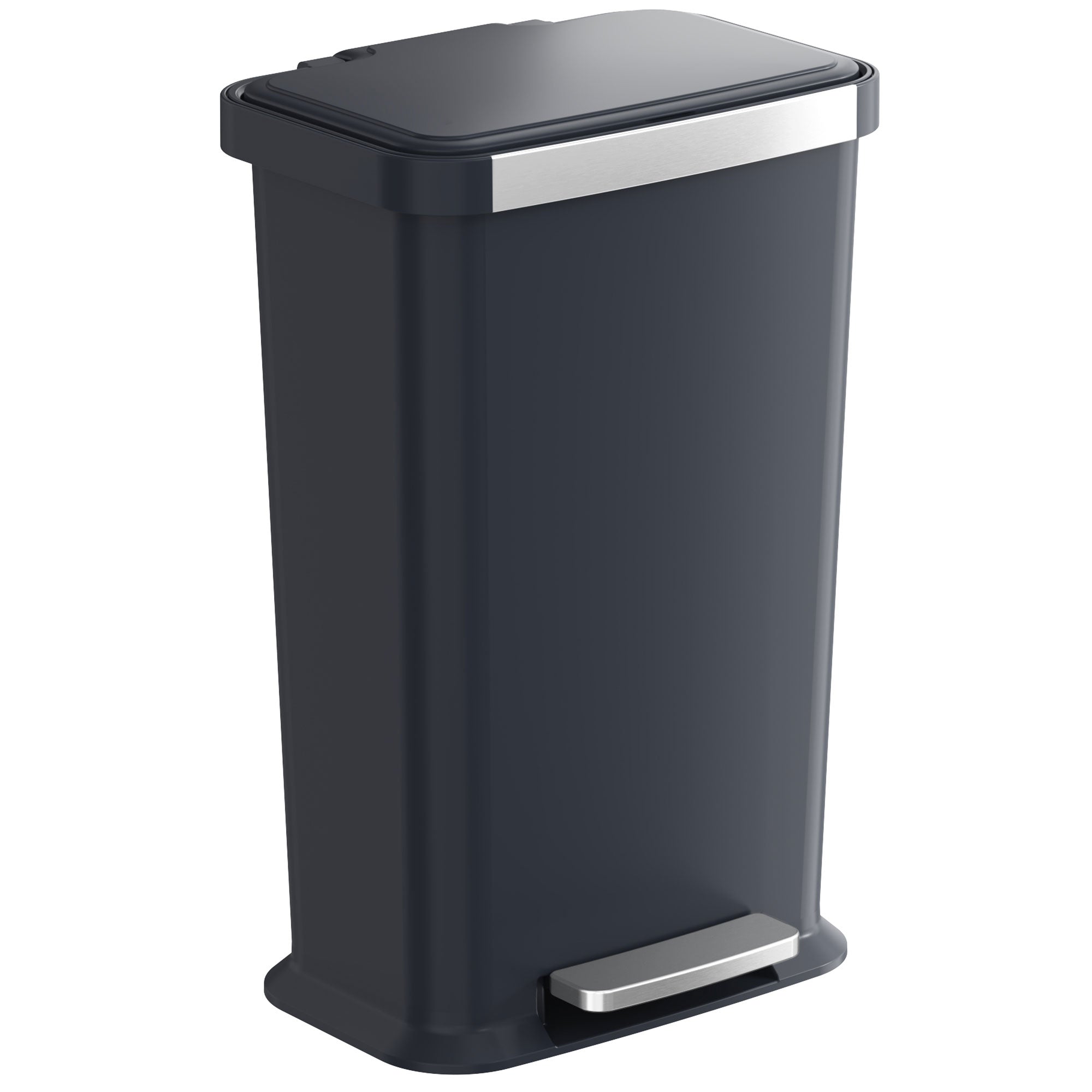 13.2 Gallon / 50 Liter SoftStep Prime Kitchen Trash Can with Durable Pedal and AbsorbX (Black Plastic)