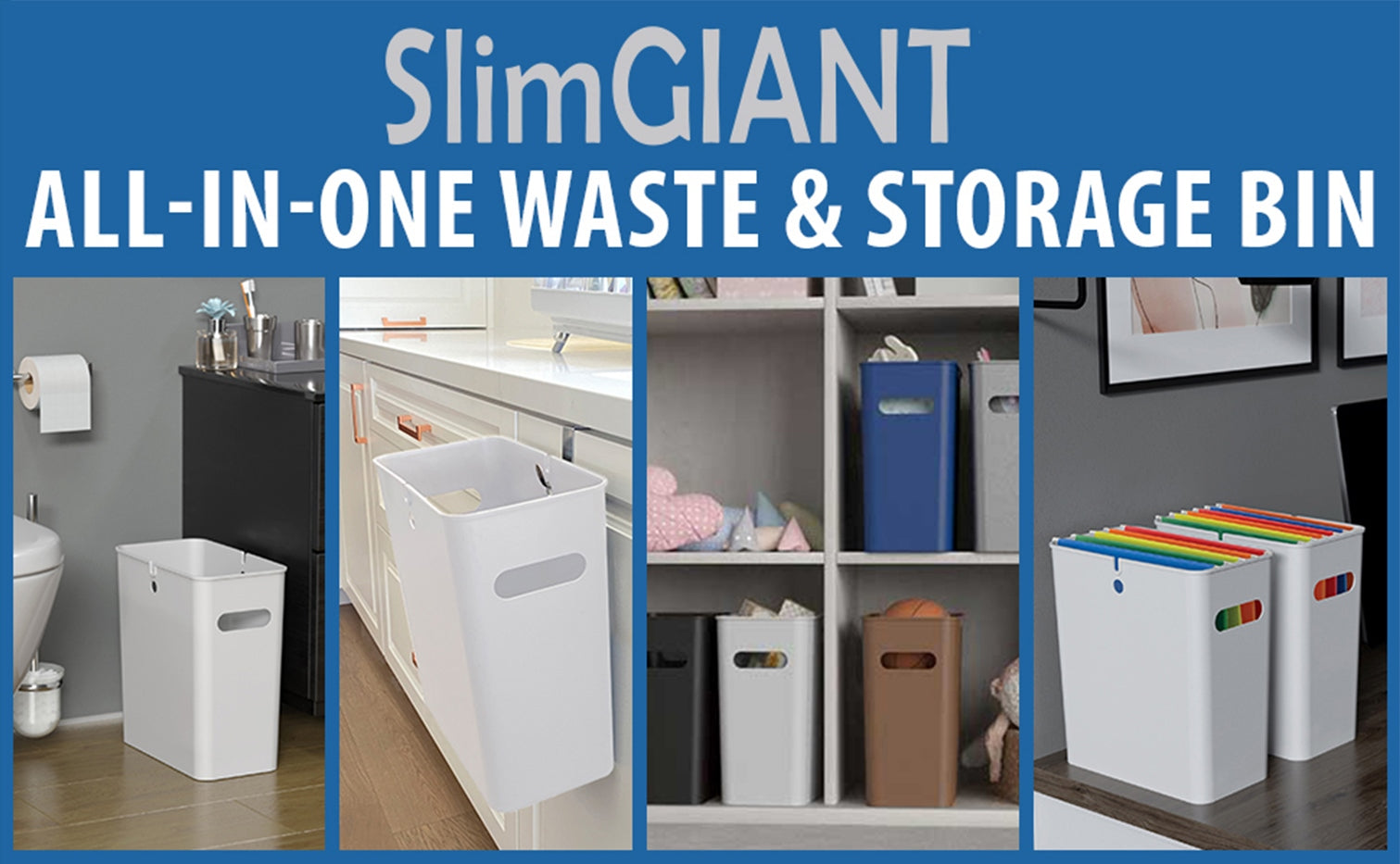 slimgiant wastebaskets all in one waste and storage bins