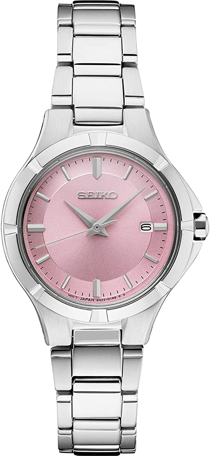 Seiko Women's Japanese Quartz Dress Watch with Stainless Steel Strap,