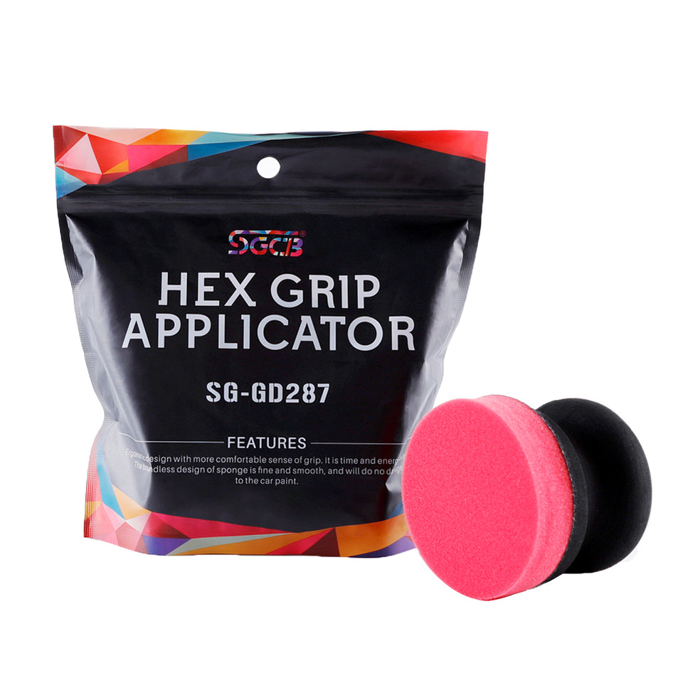 SGCB Foam Wax Applicator Pads for Car, Edgeless 3.7” Diameter Hand