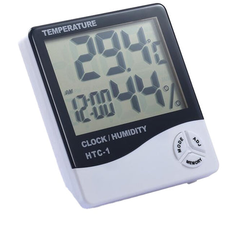 Lash Grafting LCD Digital Thermometer Hygrometer Temperature Humidity  Tester Weather Station Clock