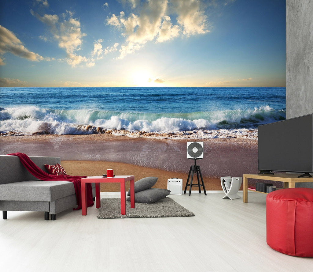 3D Ocean Beach 138 Wall Murals | AJ Wallpaper