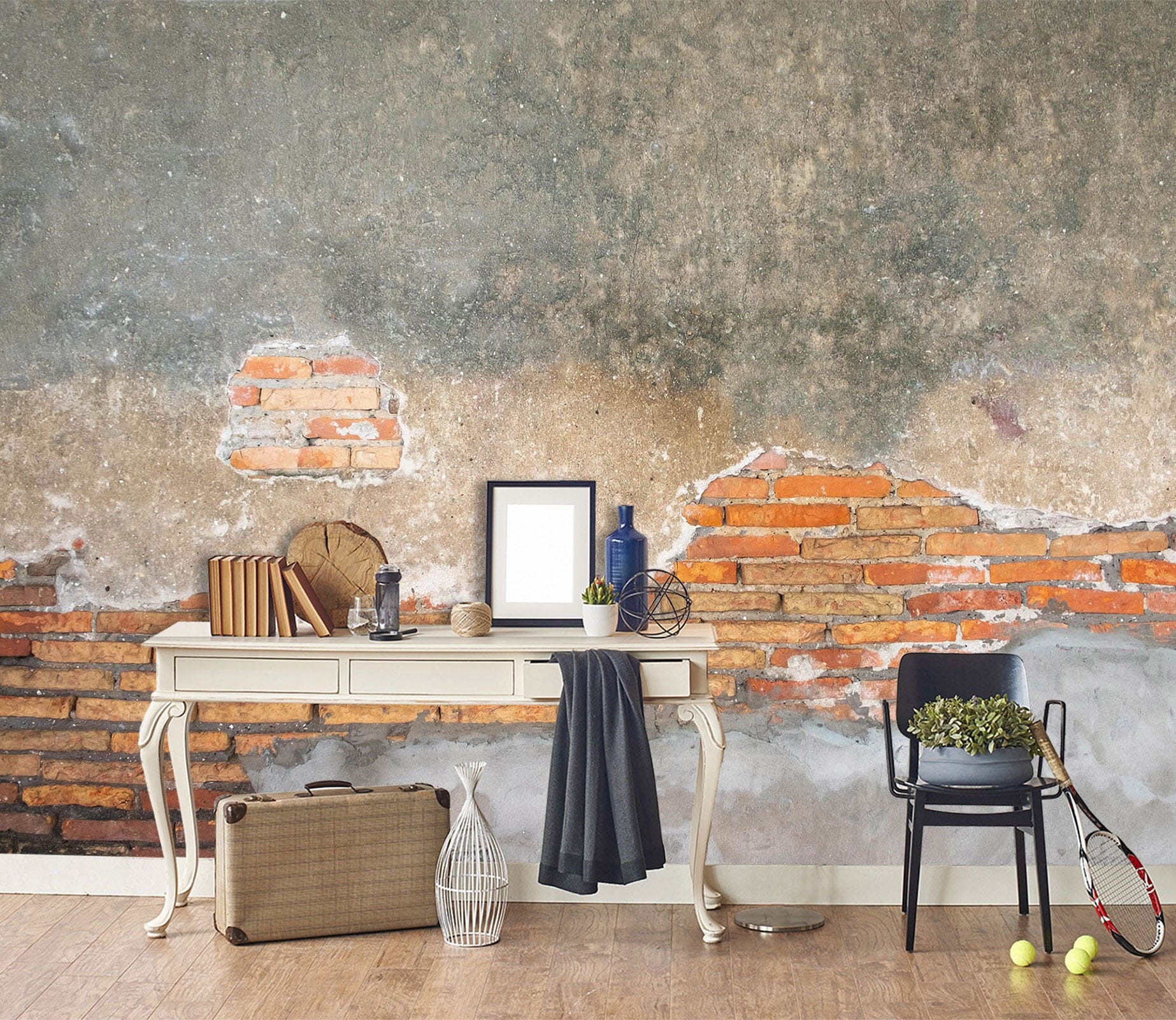 3D Concrete Brick Wall 101 Wall Murals | AJ Wallpaper