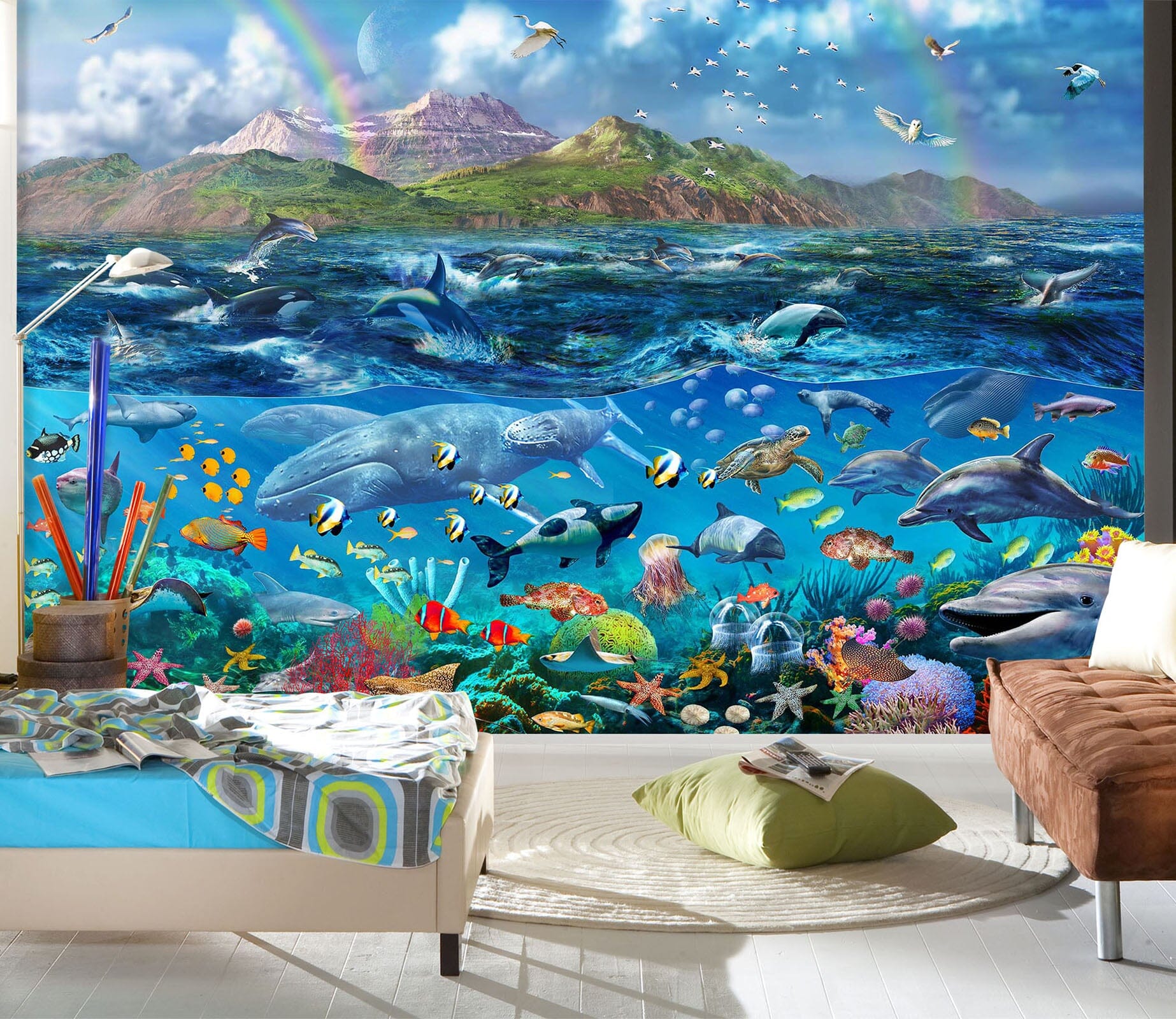 3D Ocean Panorama 1409 Adrian Chesterman Wall Mural Wall Murals | AJ ...