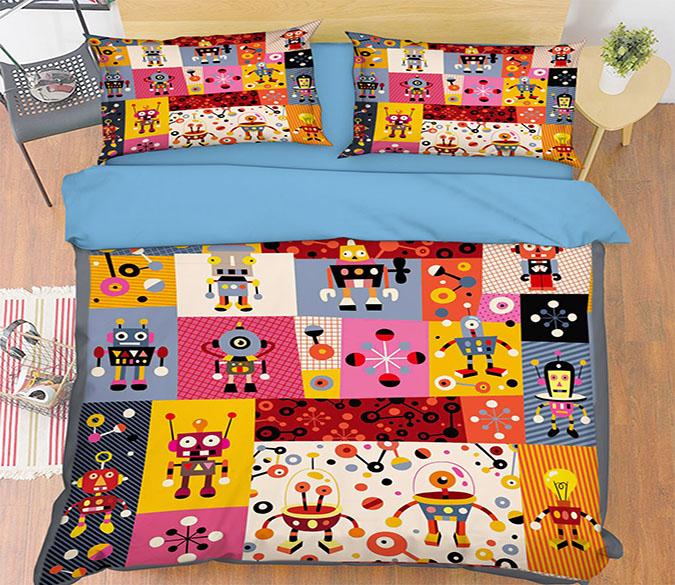 3d Colorful Robot 085 Bed Pillowcases Quilt Aj Wallpaper