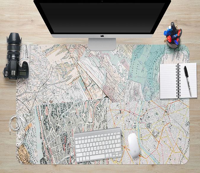 3d World Map 041 Desk Mat Aj Wallpaper