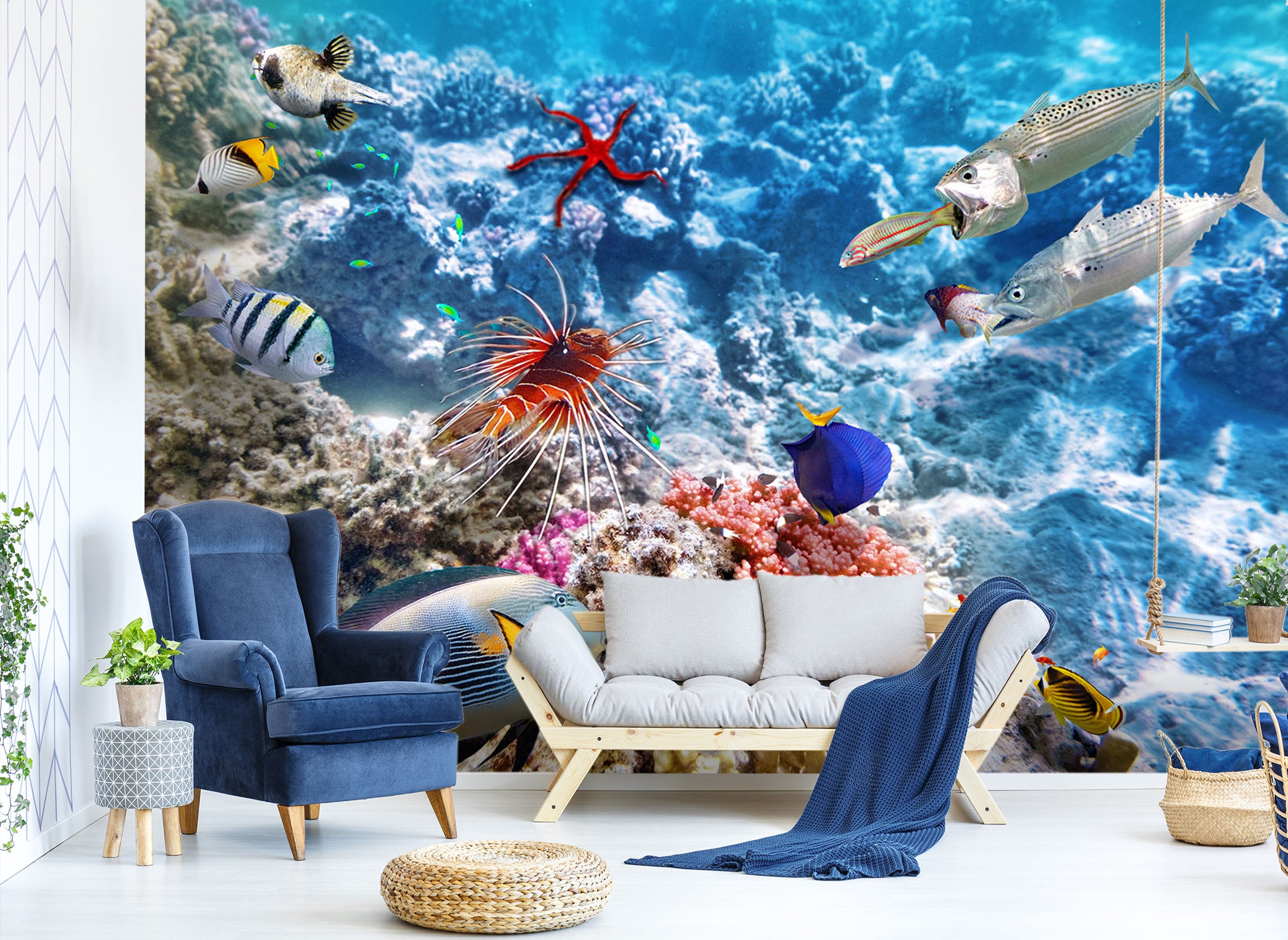 3D Seabed Fish 242 Wall Murals | AJ Wallpaper