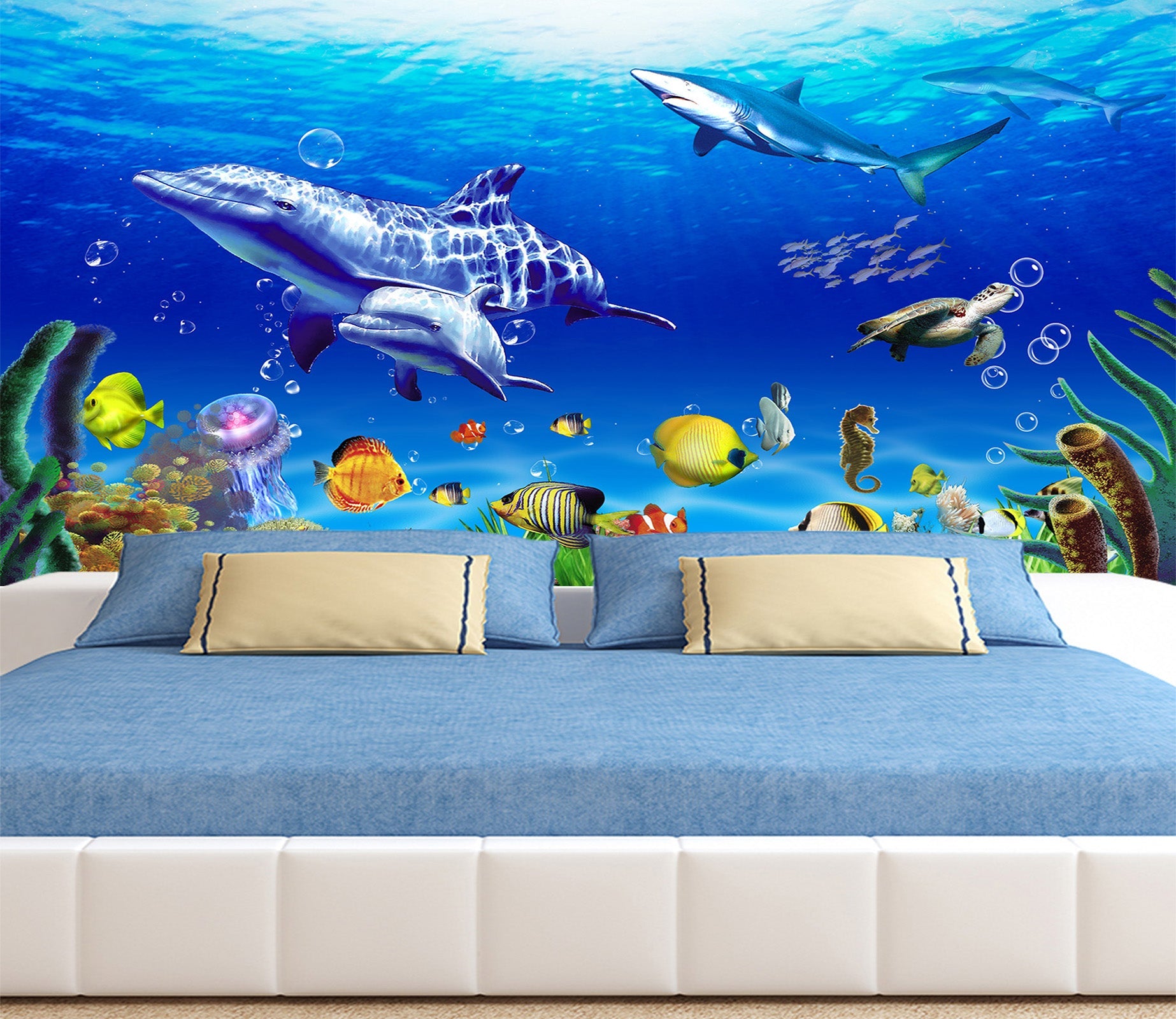 3D Underwater World 035 Wall Murals | AJ Wallpaper