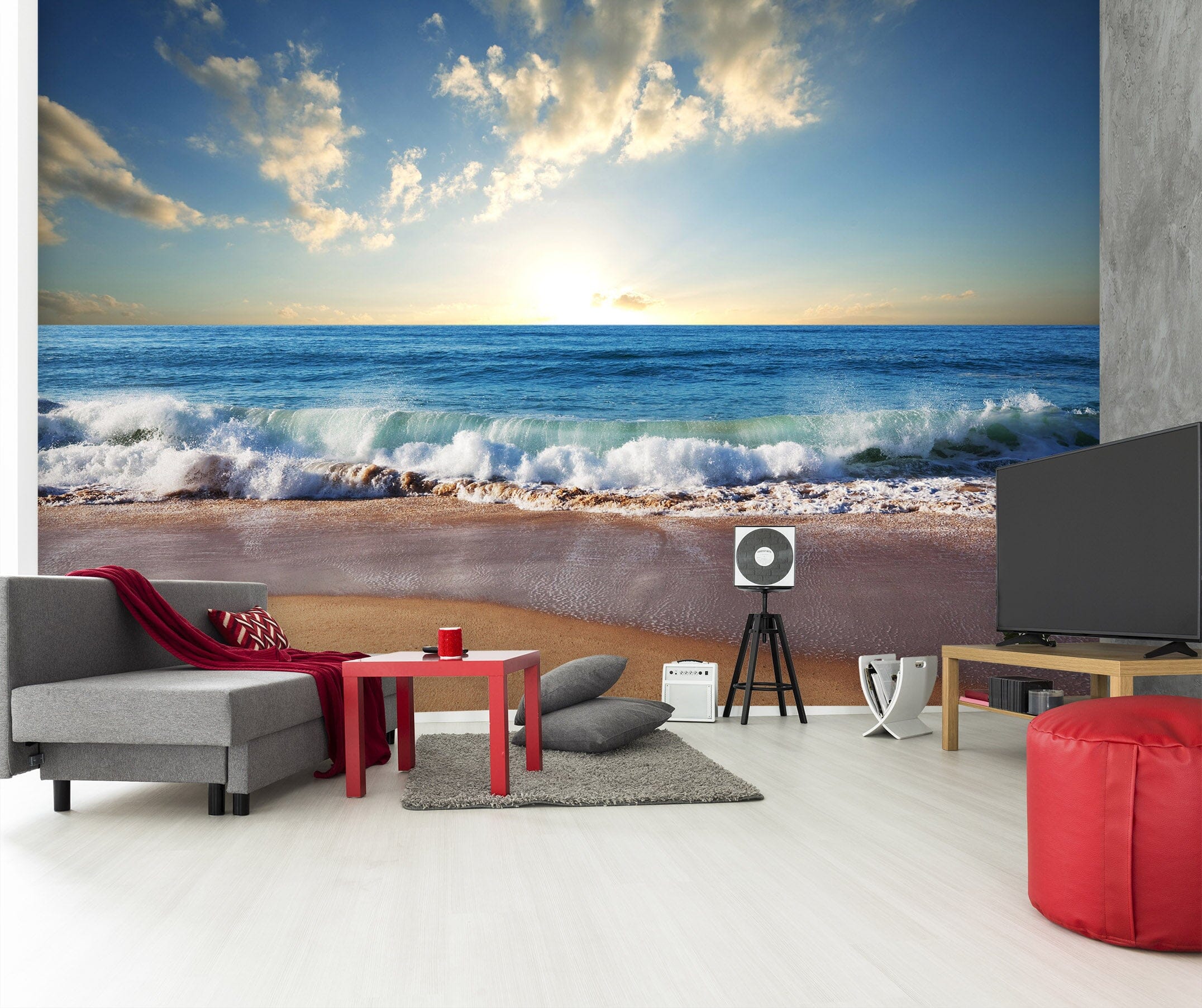 3D Ocean Beach 138 Wall Murals | AJ Wallpaper