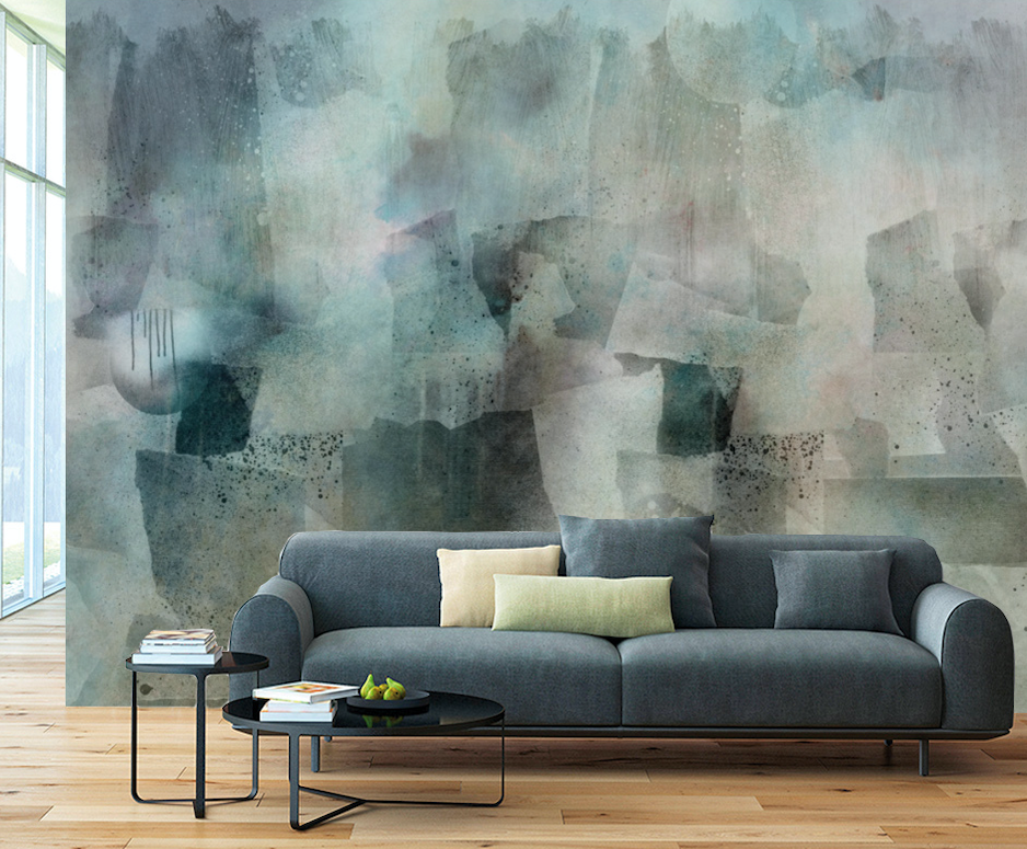 3D Green Smudge WG313 Wall Murals | AJ Wallpaper