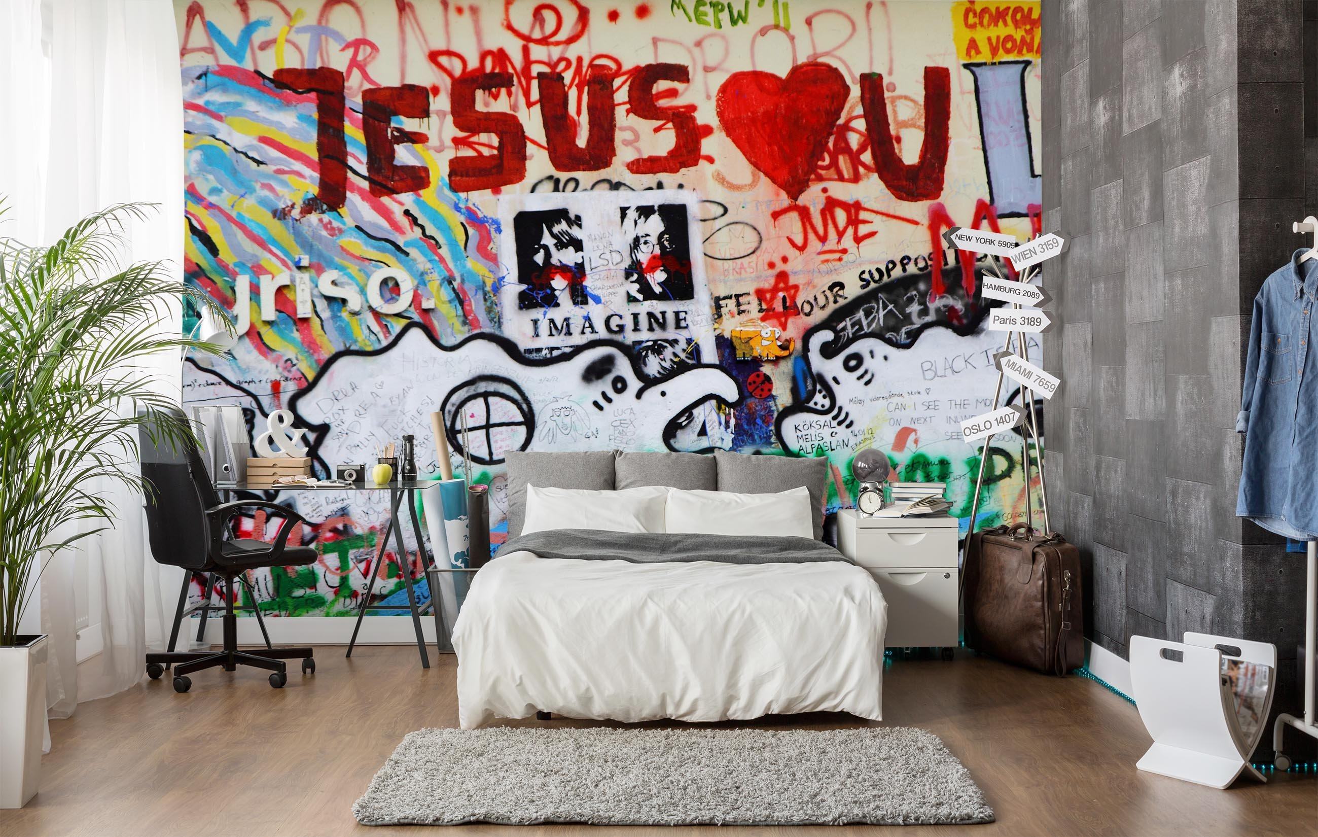 graffiti designs for bedrooms for girls