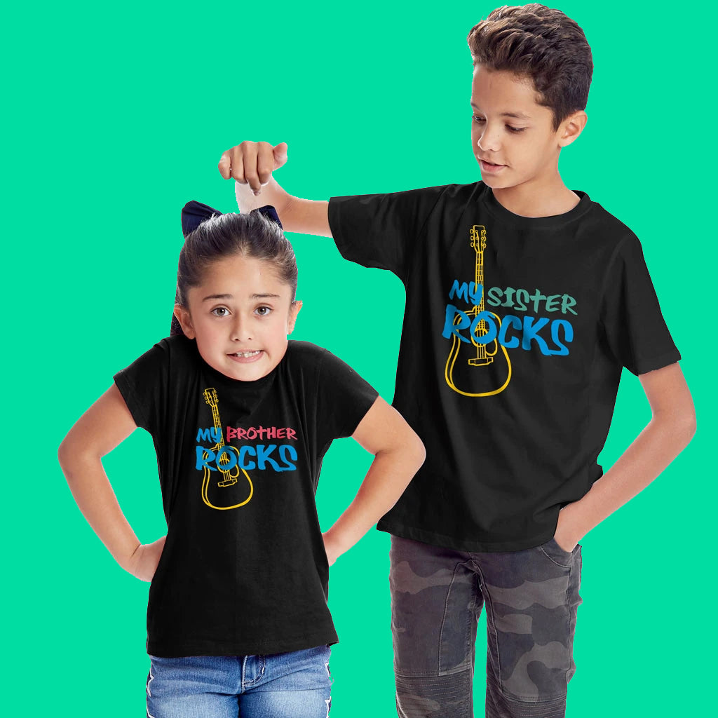 Matching tshirts for Brother and Sister - Brother Sister Rocking Combo