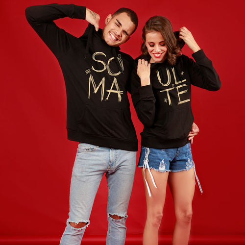 Download Soul Mate (Black) Matching Hoodies For Couples