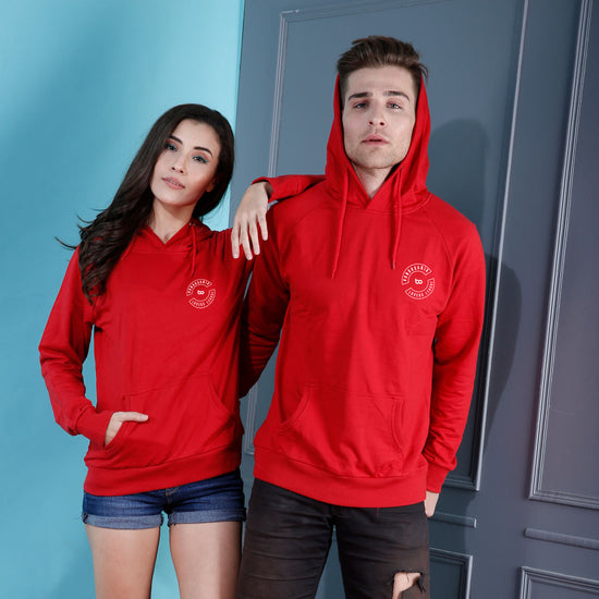 red couple hoodies