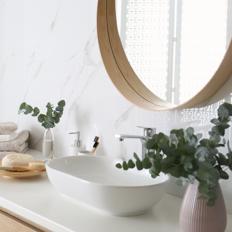 Decorate with Eucalyptus for your at-home spa day