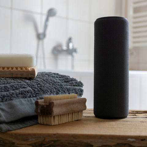 Play relaxing music on a speaker for your spa day