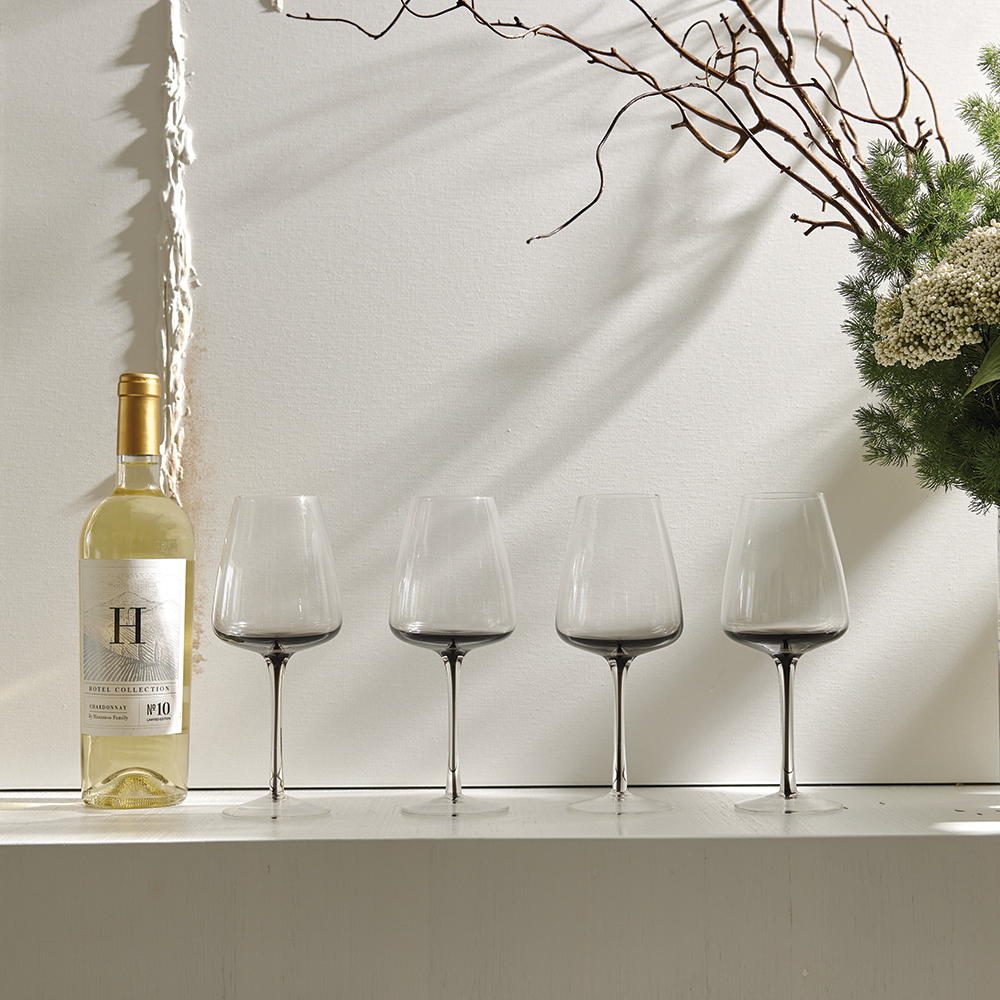 Smoke Stem White Wine Glasses