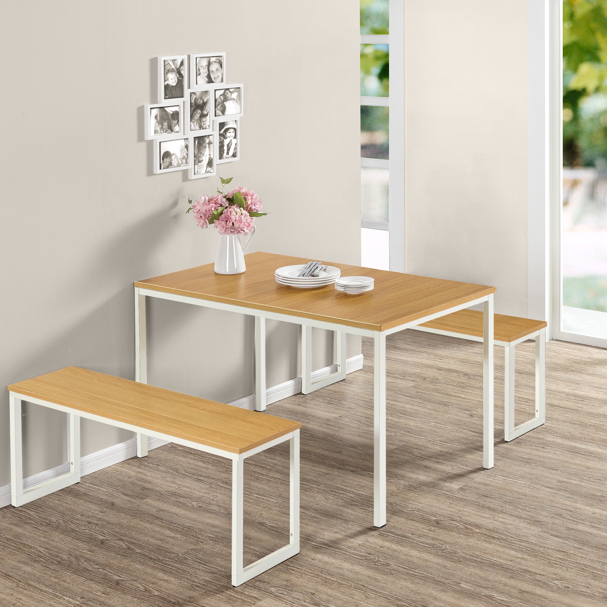 white 3 piece table set