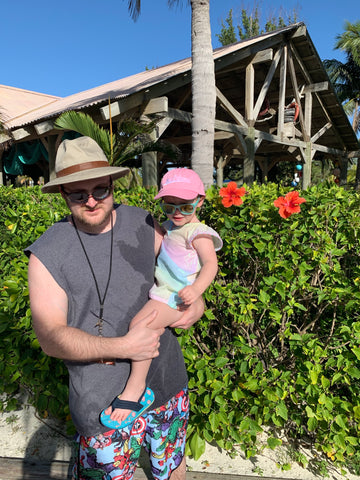 Gracie and Jeff at the beach