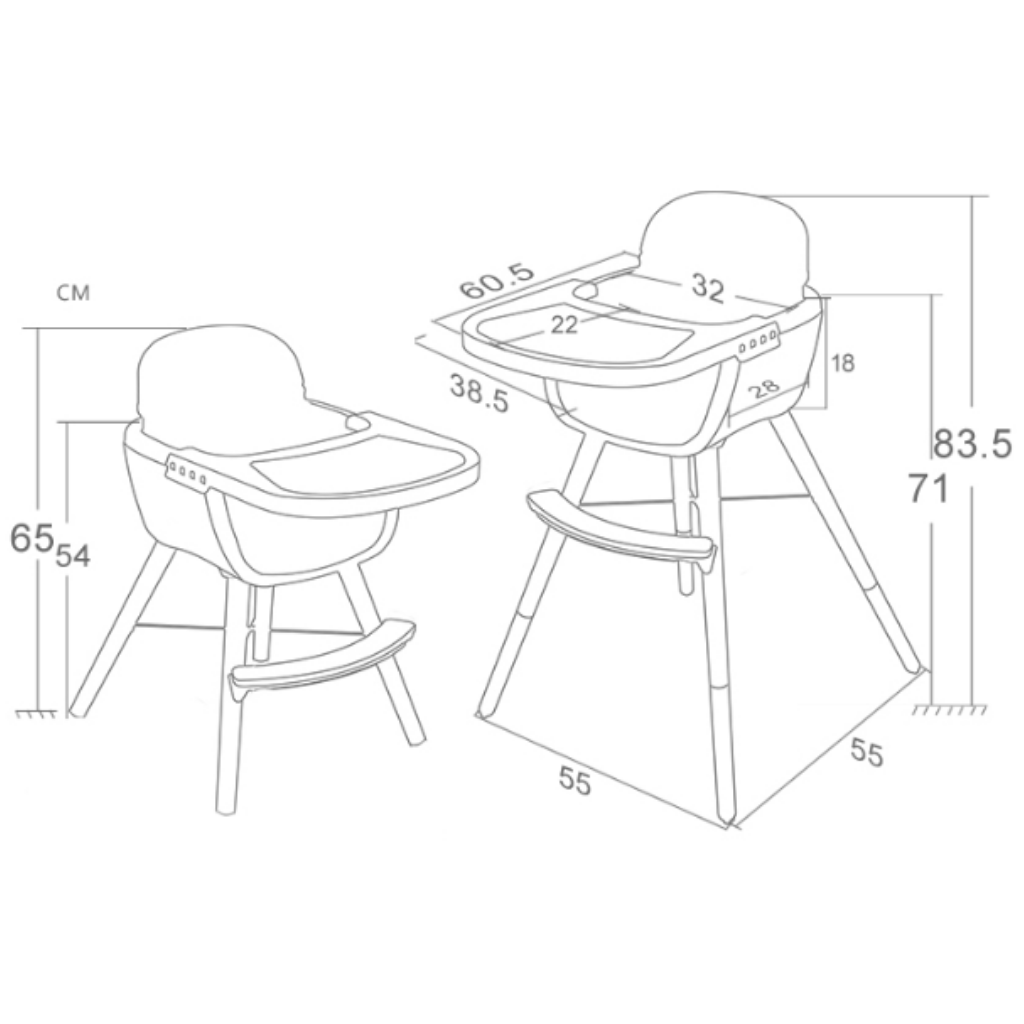 Switch - Adjustable Baby to Toddler High Chair Australia - Little Lou Baby