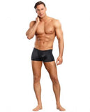 Male Power Satin Lycra Boxer Shorts Black Small