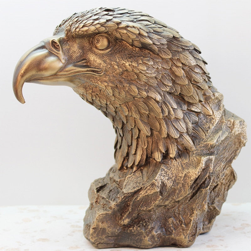 Antique Bronze Eagle Head Statue – Glam and Cozy