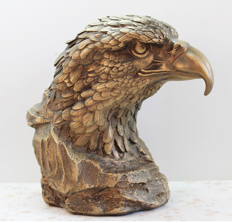 Antique Bronze Eagle Head Statue – Glam and Cozy