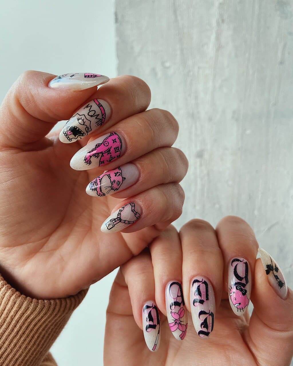 Sliders LV Hello Kitty MOONSHINE NAILS