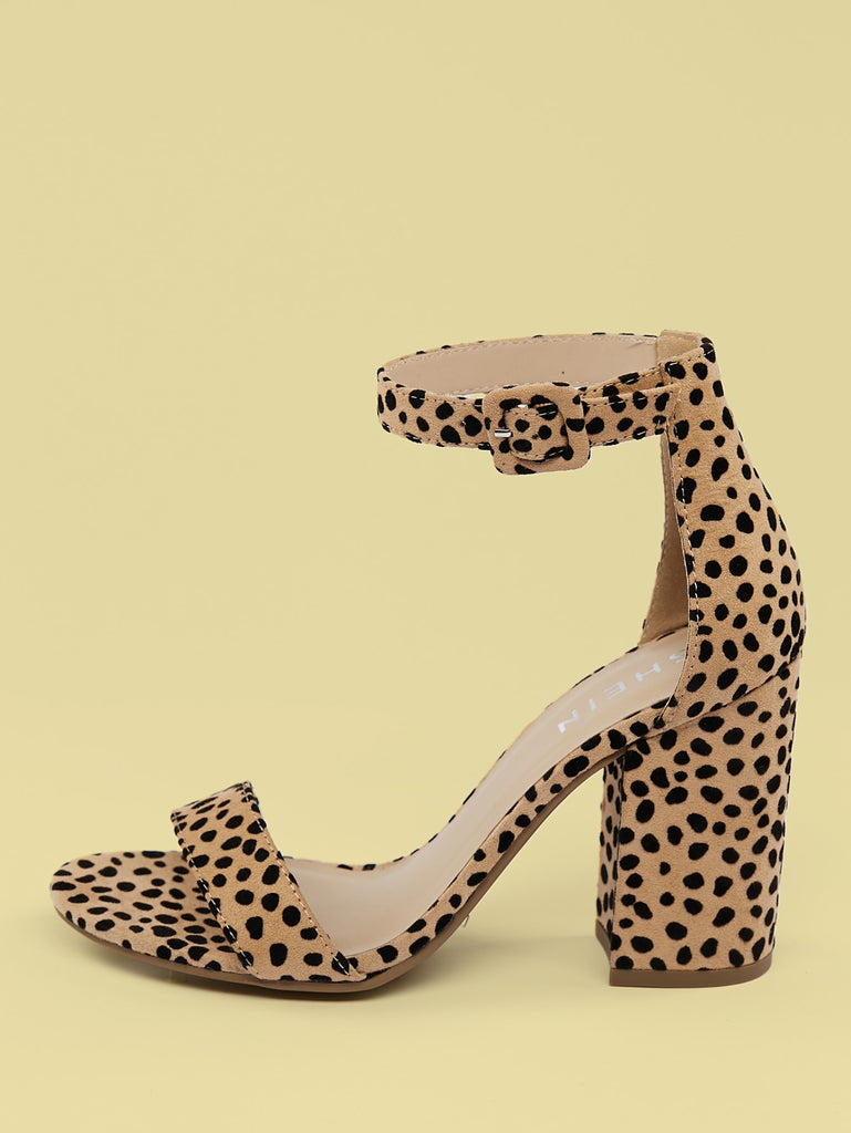 JADENDEALS-Cheetah Square Open Toe 