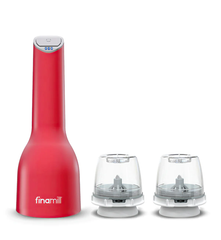 FinaMill Rechargeable Grinder with 2 FinaPod Pro Plus Pods: Sangria Red