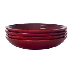 Le Creuset Pasta Bowls (Set of 4): Cerise