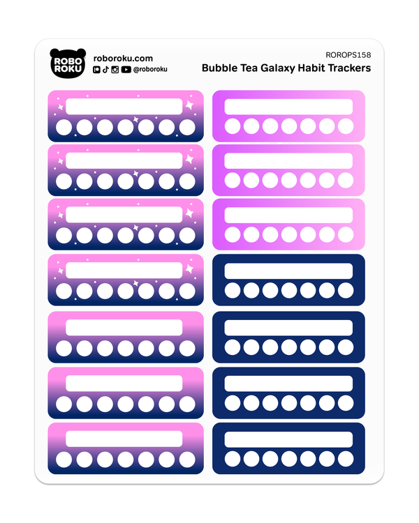 Weekly Habit Tracker Printable Planner Stickers