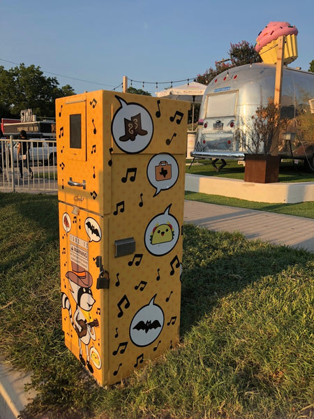 Robo Roku Public Art Box on South Congress in Austin, TX