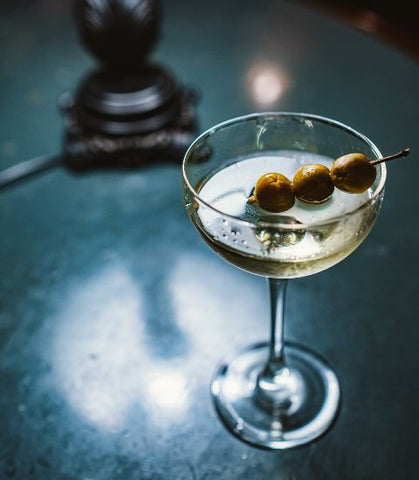Martini garnished with olives