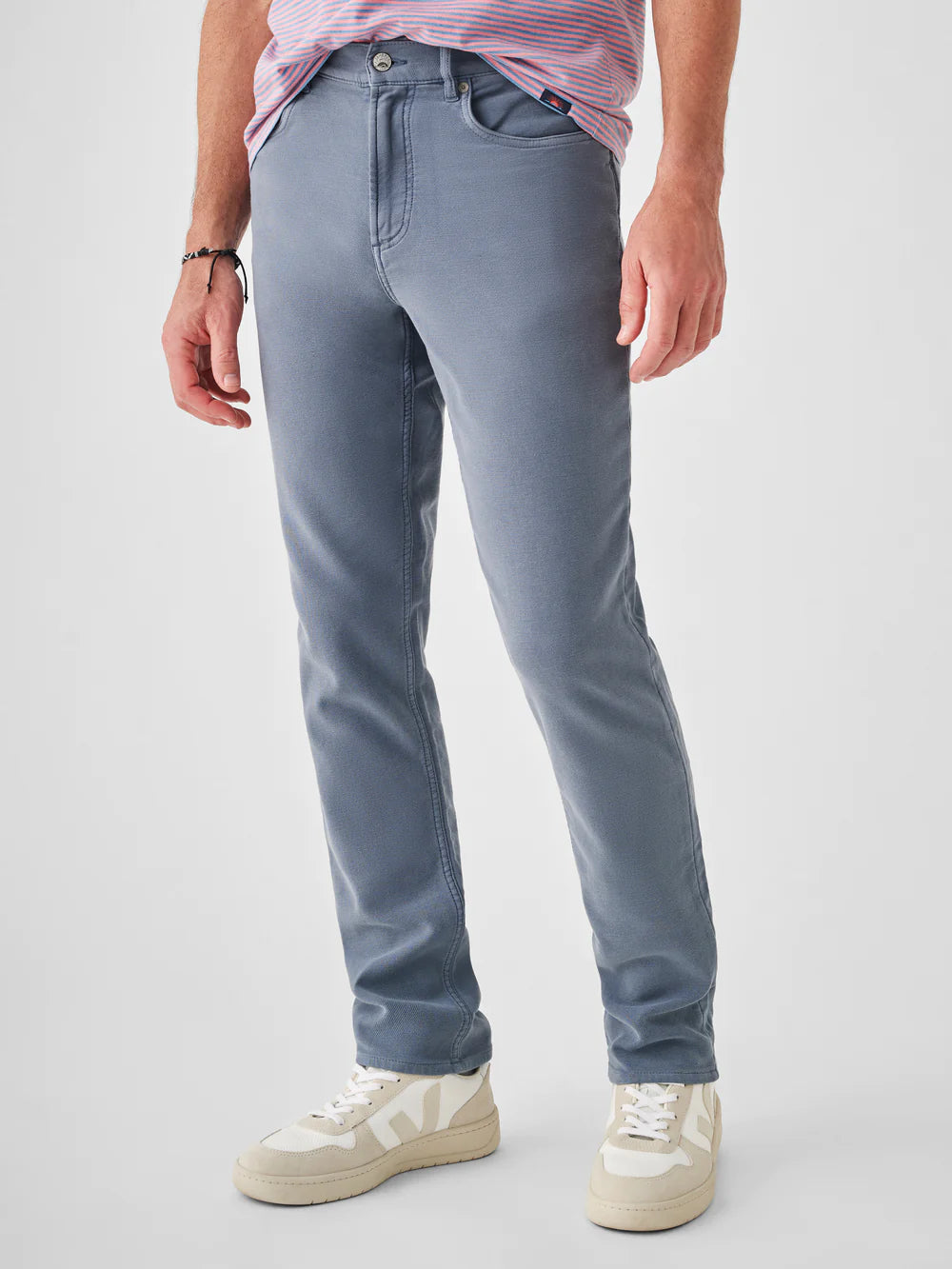 Faherty Stretch Terry 5-Pocket in Faded Ocean