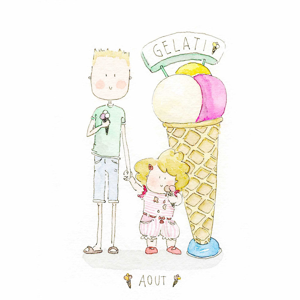 dessin enfants avec glaces 