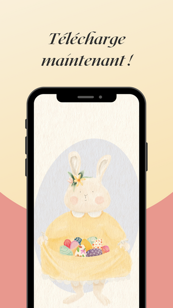 telecharge fond ecran gratuit illustration lapin paques