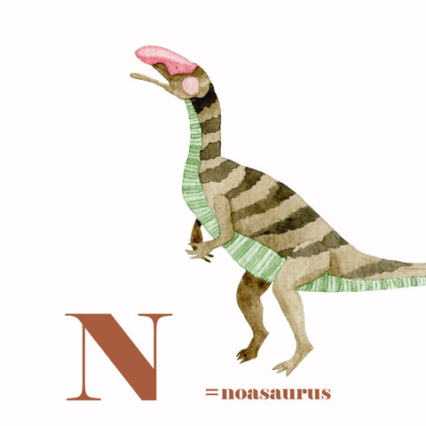 dinosaure aquarelle noassaurus