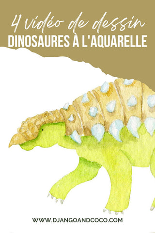 dinosaure panoplasaurus aquarelle