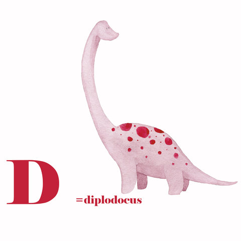 dessin dinosaure diplodocus à l'aquarelle