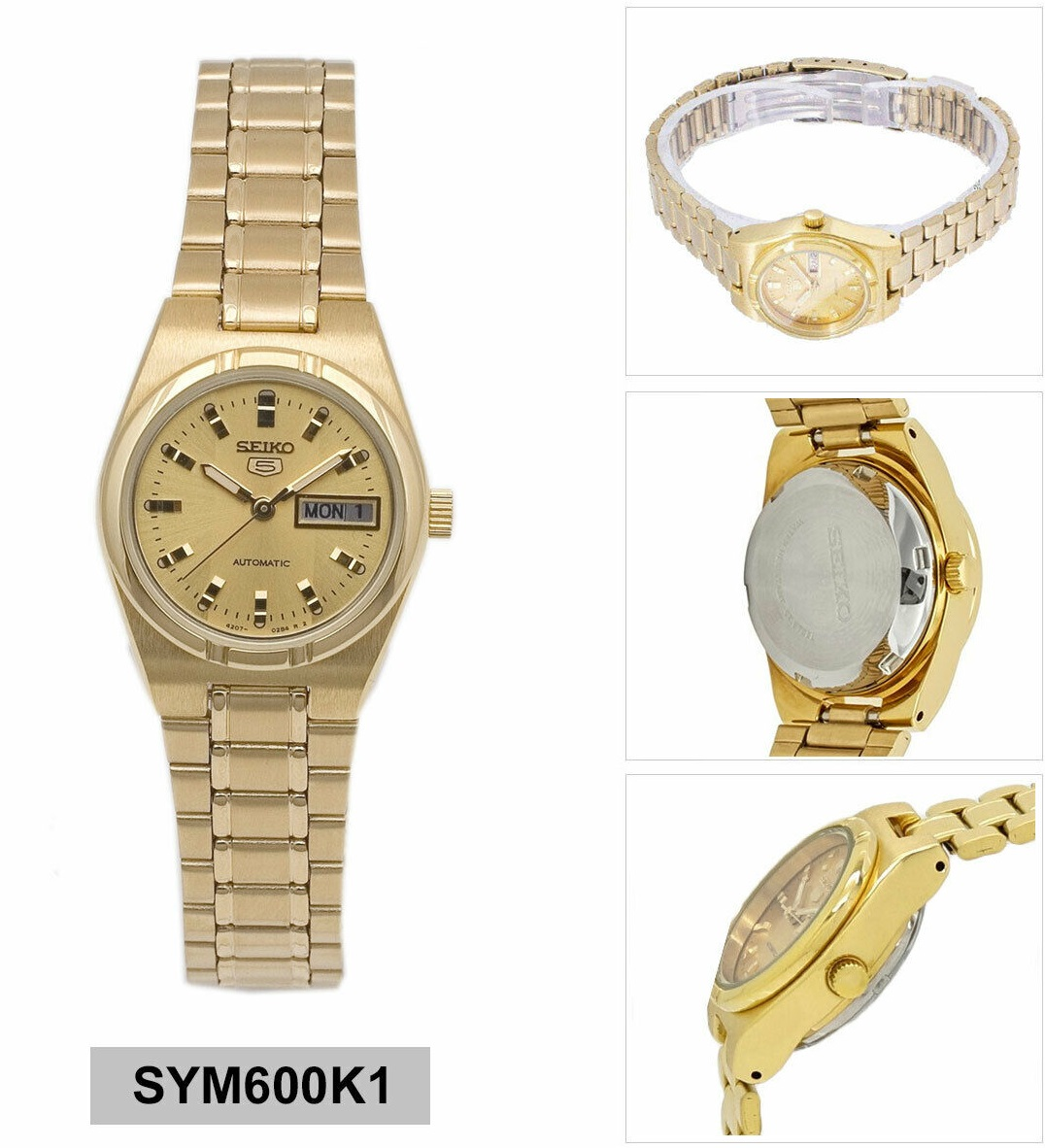 SEIKO 5 Gold Tone Womens Automatic Original Watch SYM600K1 – Ocampo's Fine  Jewellery
