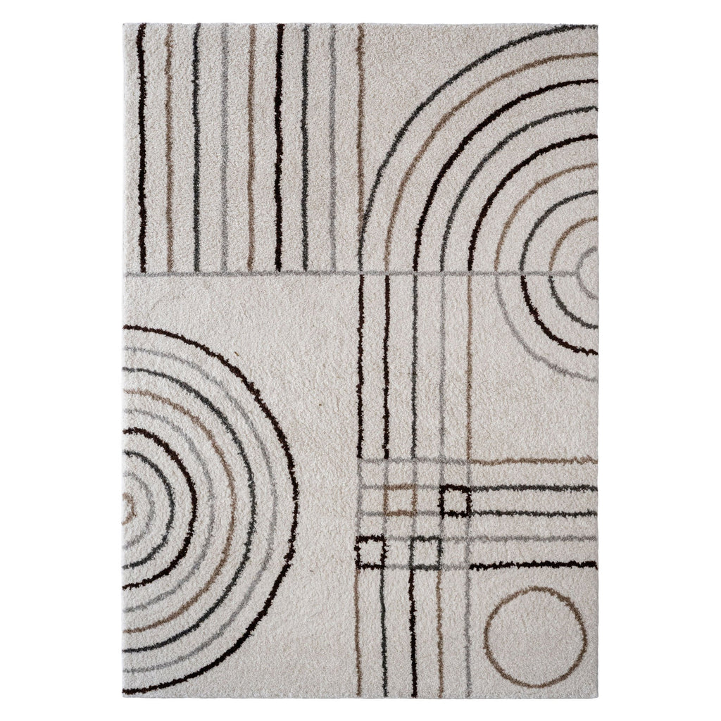 Mid Century Modern design Capel rug with sleek lines, abstract patterns, and muted color palette
