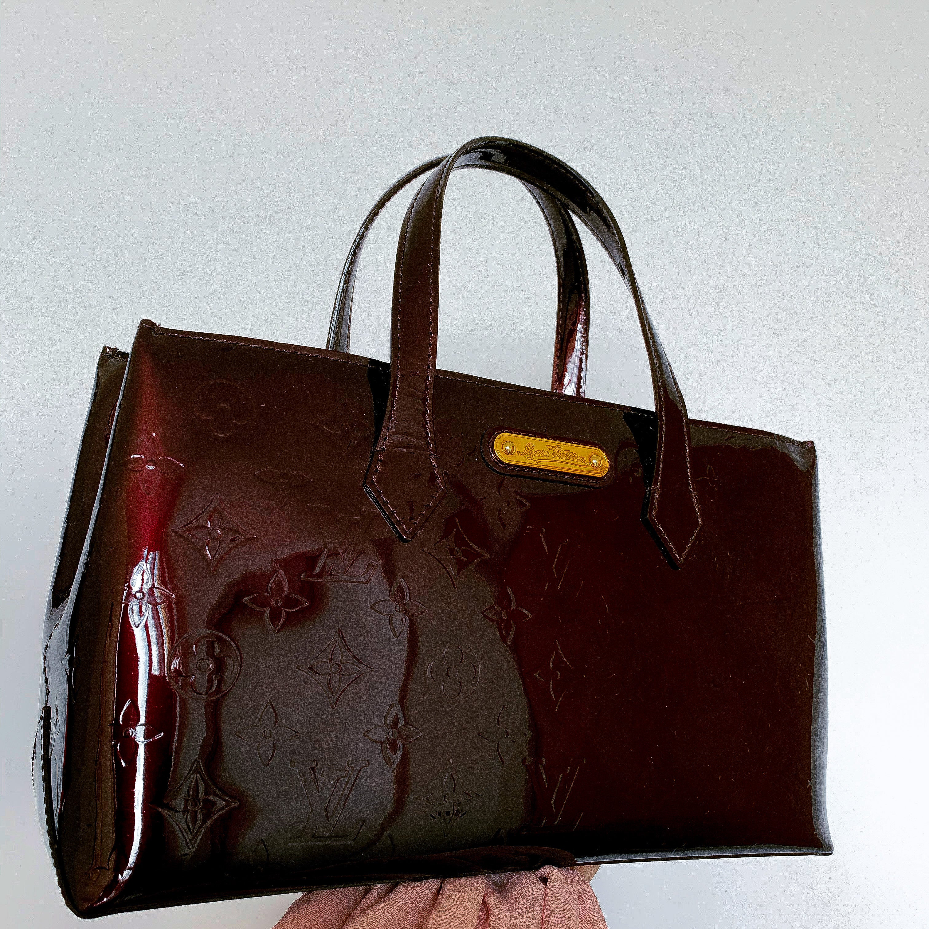 Louis Vuitton Amarante Monogram Vernis Brea GM Bag  eBay