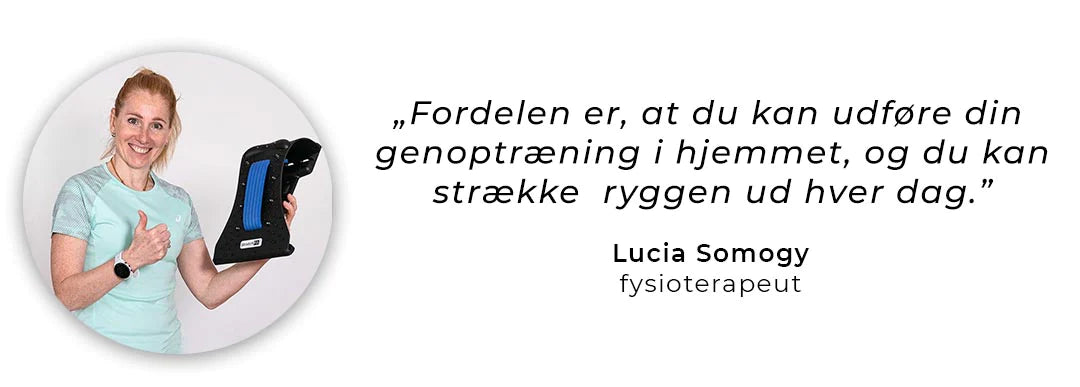 fysioterapeut holder rygstraekker backflex siger fordele ved produktet