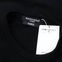 Mastermind Japan x A-Girls collaboration distressed black top t-shirt