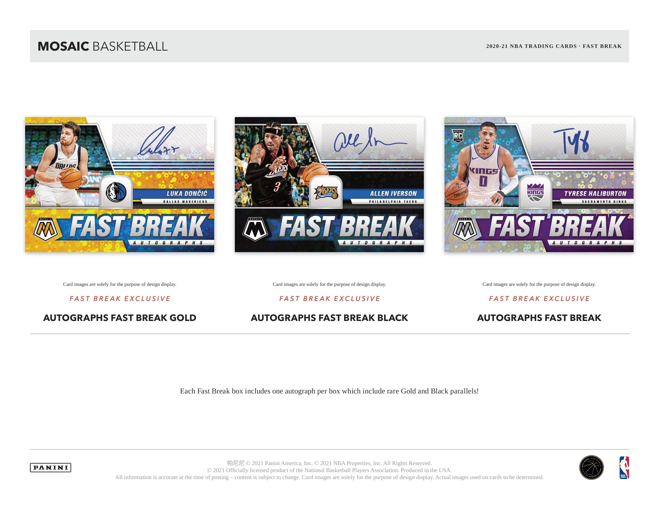 2020-21 Panini Mosaic Fast Break Basketball Hobby Box – CB Hobby