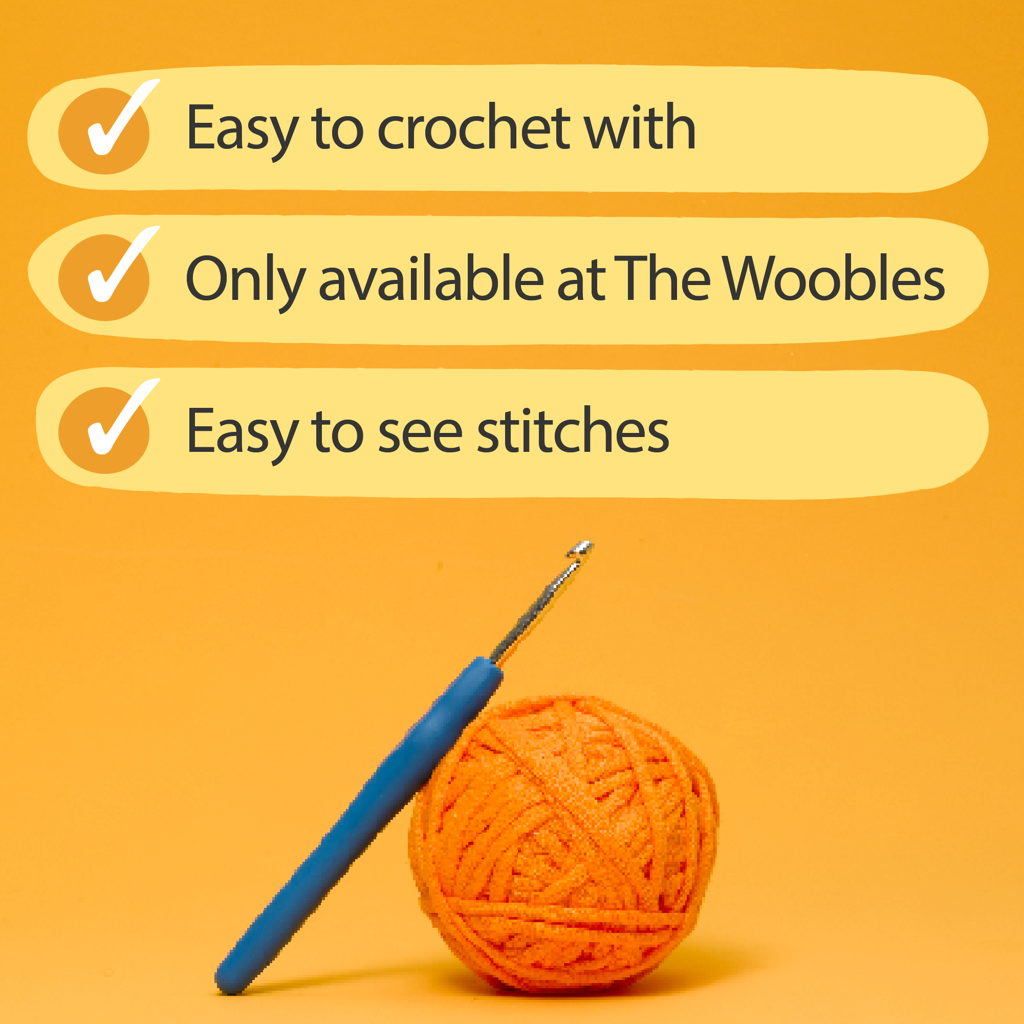 Crocheting might seem hard at first but I promise you'll get the hang , thewoobles