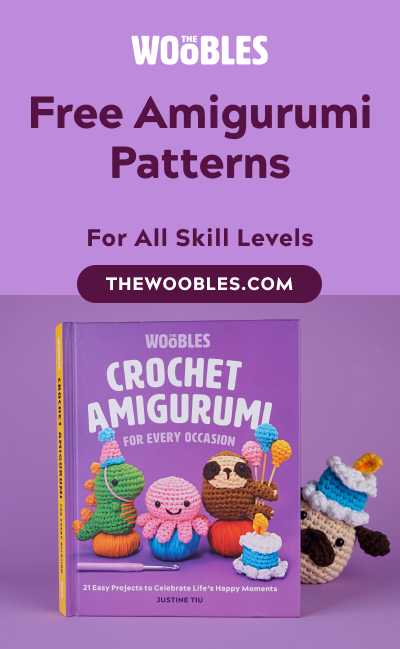 A pinnable image of The Woobles' Amigurumi for Every Occassion pattern book