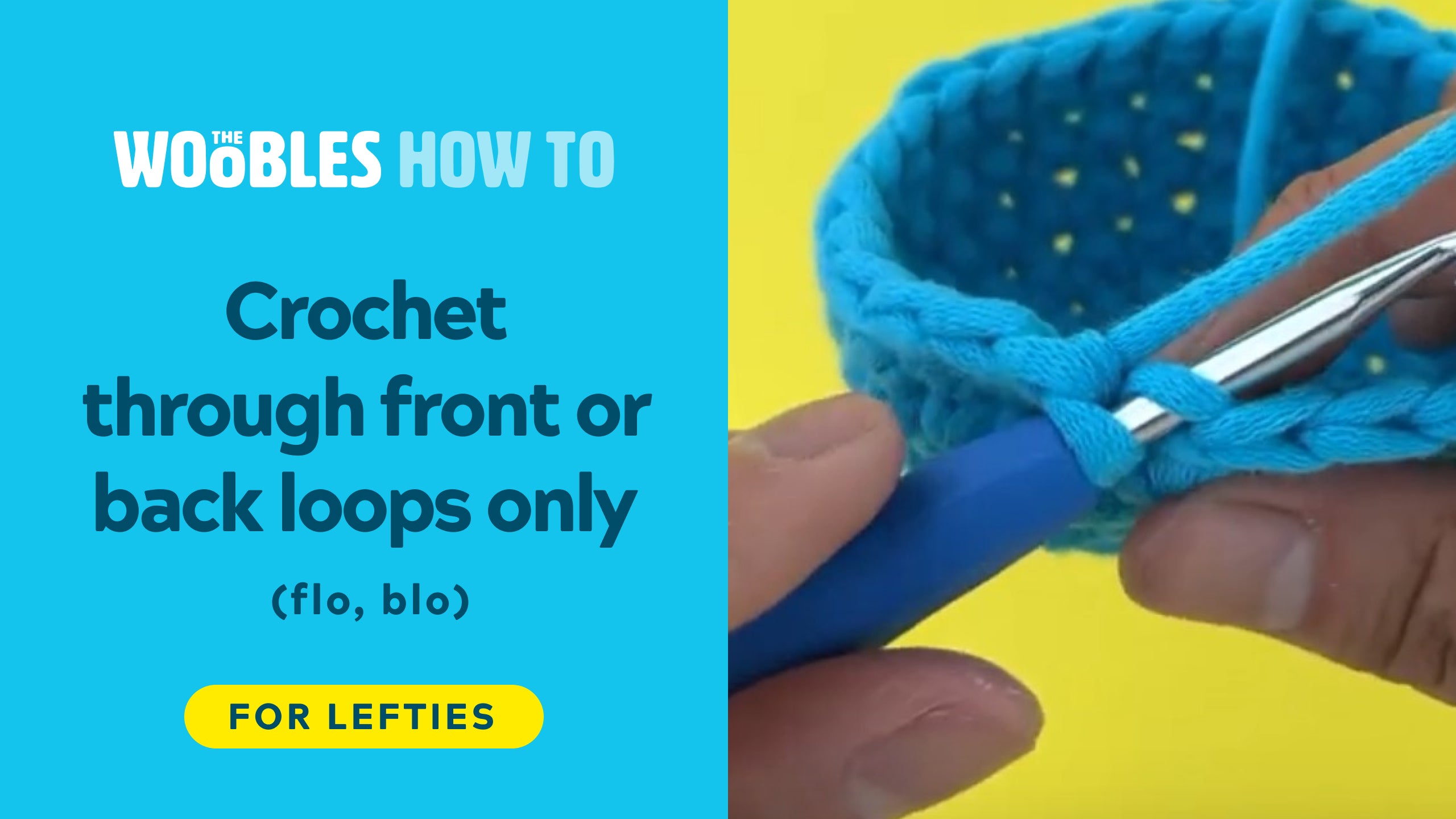 Crochet through front or back loops only (flo, blo)